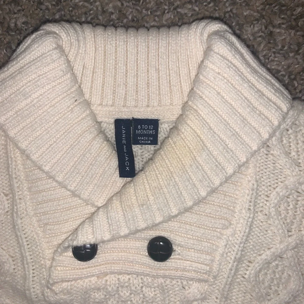 Janie and Jack Baby Boy Knitted Cardigan Pullover 6/12m - Picture 5 of 7